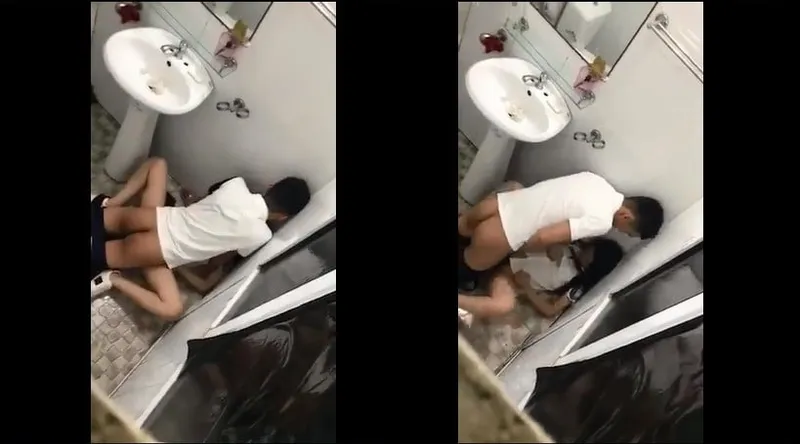 Người yêu say xỉn và bạn gái trong phòng tắm nhà hàng