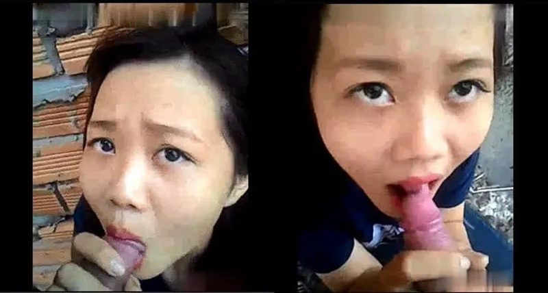 Cô bạn gái mút cặc ở vườn sau nhà